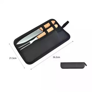 Mục Q1-202 BBQ phụ kiện 2 cái gỗ BBQ nướng thịt nướng công cụ thiết lập với mang theo túi - Product Image 2