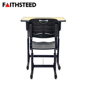 Set Scrivania e Sedia Ergonomica per Scuola, <span class=keywords><strong>Altezza</strong></span> <span class=keywords><strong>Regolabile</strong></span>, Telaio <span class=keywords><strong>in</strong></span> Metallo Resistente, Tavolo da Studio per Aula - Product Image 4