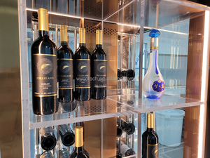 Dọc 4 Bên Kính Rượu Mát Phía Trước Và Phía Sau Cửa Kính Mở Chất Lượng Hàng Đầu Rượu Vang Lớp 144 Chai Hiển Thị Máy Làm Lạnh Mát - Product Image 6