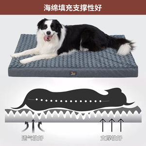 Cama para Perros SoftMats, Espuma Viscoelástica, Rectangular, Grande, para Todas las Estaciones, Cálida, Lavable e Impermeable - Product Image 3
