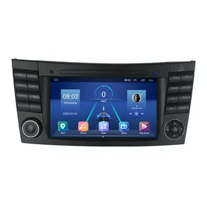 أندرويد 11 راديو السيارة شاشة تعمل باللمس لتحديد المواقع أندرويد لمرسيدس بنز W211 Gps 2USB DSP WIFI للسيارة BT شاشة تعمل باللمس ساعة أندرويد