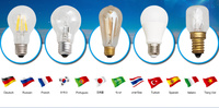 Ampoule LED à filament G45 dimmable 4W blanc chaud style vintage Global Lamp