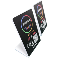 Support NFC pour carte Google Review avec impression de code QR, support de table RFID 13,56 MHz pour les médias sociaux ou le marketing