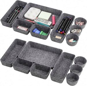 Drawer Organizers Bins Felt Storage Bin Office Organizer Shallow <b>Small</b> Desk Organizer Trays <b>Draw</b> Dividers Gifts - Product Image 2