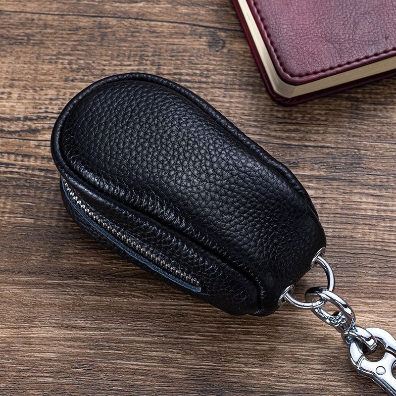 New First Layer Cowhide Key Bag - Large Capacity Leather Multi-functional Car Key Case