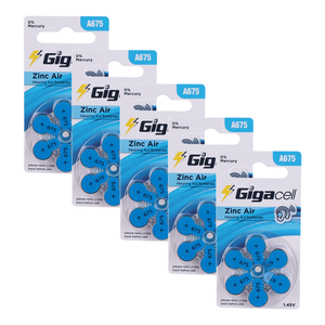 แบตเตอรี่สำหรับเครื่องช่วยฟัง 675/PR44 แบตเตอรี่ซิงค์แอร์ 1.45 โวลต์ หัวแบตเตอรี่สีฟ้า อายุการใช้งาน 3 ปี บรรจุภัณฑ์ปลอดภัยสำหรับเด็ก - Product Image 1
