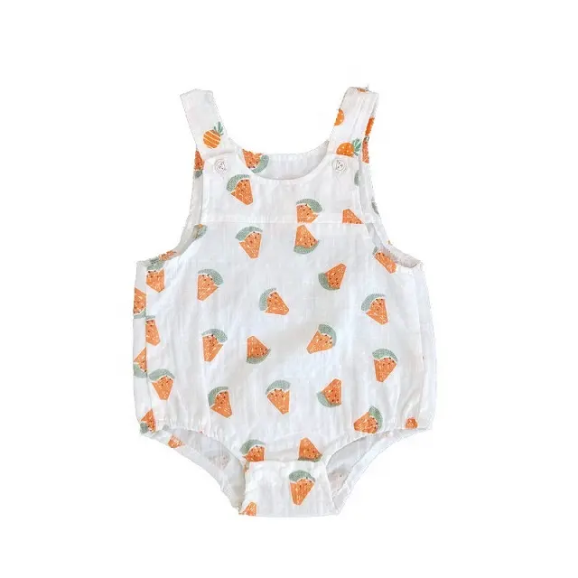 Cheap Baby Clothes Newborn Toddler Baby Sleeping Pajamas White Baby Romper Infant Girl Summer Sleeveless Clothing Cotton Suit