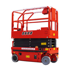 Mesa elevadora de tijera hidráulica eléctrica móvil, andamio elevador de andamio pequeño elevado para plataforma de construcción - Product Image 1