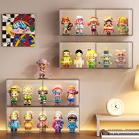 Vitrine murale en acrylique sur mesure sans perçage, pour modèles et objets de collection, idéale pour les murs TV