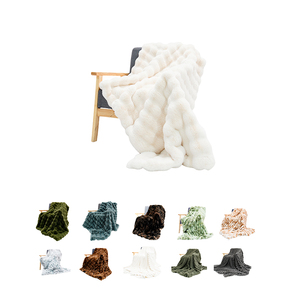 Bán buôn 100% polyester Quilting thỏ giả lông sang trọng mềm mùa đông sang trọng chăn - Product Image 1