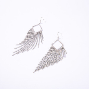 Pendientes de circonita chapados en oro de 14 quilates, aleación de zinc, borla geométrica, regalo romántico para mujer, joyería ADL023 - Product Image 3