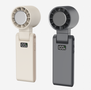 Xoay và có thể gập lại làm mát cầm tay <span class=keywords><strong>fan</strong></span> hâm mộ với mạnh mẽ Clip 4000mAh pin có thể sạc lại và rõ ràng hiển thị kỹ thuật số cho ngoài trời - Product Image 1