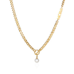 Hoge Kwaliteit Waterdichte 18K Vergulde Rvs Sieraden Ot Sluiting Ketting Zoet <span class=keywords><strong>Water</strong></span> Parel Ketting - Product Image 1