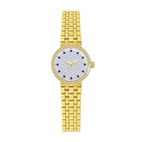 Jam Tangan Wanita Mini Kasual Bee Sister Mewah Antik Modis Sport Tahan Air Berlian Penuh Baja Tahan Karat Paduan Logam Quartz