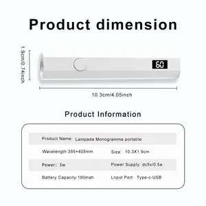 Mini UV LED Nail <b>Lamp</b> Professional Nail Dryer <b>with</b> LCD Display and <b>Timer</b> Nail Gel Curing <b>Lamp</b> Suitable for Home Salon Tools - Product Image 6