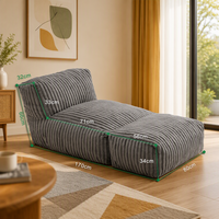 Canapé modulaire OEM/ODM pliable en velours, design moderne, avec rembourrage en mousse haute densité, pour appartement
