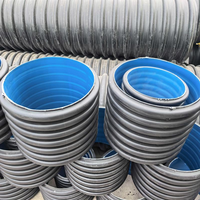 Tubería Corrugada de Doble Pared de HDPE DN630 SN8 de 6 Pulgadas, Alta Presión, Duradera, 6 m de Longitud, Gran Diámetro, Drenaje de Aguas Pluviales y Residuales