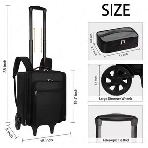 Free Sample Relavel <b>Professional</b> Backpack Cosmetic Bag <b>Makeup</b> Artist Trolley Suitcase Travel Storage <b>Makeup</b> Brush <b>Case</b> - Product Image 6