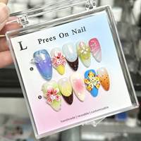 50 Nouvelles Collections de Faux Ongles Faits Main, Style Européen et Américain, Très Demandées à l'International # 9 autocollants pour manucure