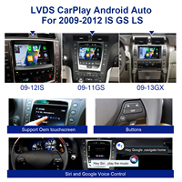 Kit de Adaptación Inalámbrico para Android Auto y Apple CarPlay, Compatible con Lexus IS/ES/GS/LS/LX/GX/LC200 2009-2012, Certificado CE, Pantalla Táctil, 1 Año de Garantía