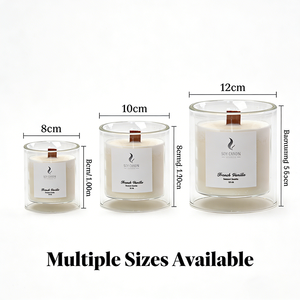 Groothandel Dubbelwandige 8oz 10oz Glazen Luxe Kaarsenpotten met Verpakking/Op maat gemaakte Logo's/Bijpassende Kleur Beschikbaar/Verpakking in doos - Product Image 2