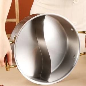 Zunck Moderne, Marmite à fond double en acier inoxydable 304 à motif martelé, compatible avec les cuisinières à <span class=keywords><strong>induction</strong></span> et les cuisinières à gaz - Product Image 2