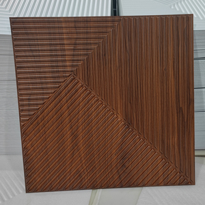 New Hot 50*50cm Kích thước PVC cán bắt chước tấm gỗ tường trang trí nội thất 3D tấm Tường trang trí tường Panels - Product Image 1