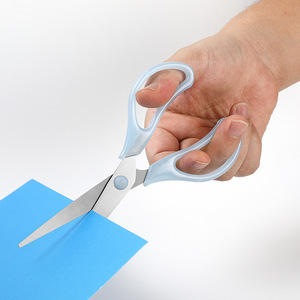 Tijeras de Papelería para Estudiantes, 6.8 Pulgadas, Hoja Recta de Acero Inoxidable, para Cortar Papel, Uso en Oficina y Manualidades, Color Azul - Product Image 1