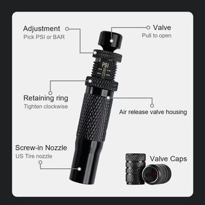 Kit de dégonflage de pneus préréglé, <span class=keywords><strong>valve</strong></span> de dégonflage automatique réglable pour véhicules 4x4 tout-terrain, camping, récupération, 10-30 PSI - Product Image 5