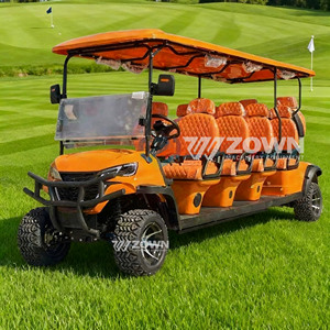 Carrito de golf de 8 plazas con distancia entre ejes larga, batería de litio de gran capacidad para transporte en hoteles, campamentos y complejos turísticos. - Product Image 4