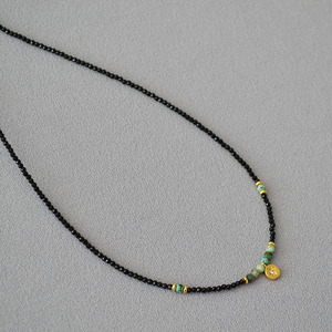 Collana di pietre naturali con ciondolo stella d'oro alla moda collana girocollo con perline turchese spinello nero - Product Image 5