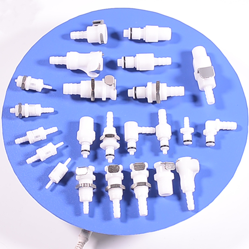 OEM/ODM 1/8 Flow Pipe Connectors Quick Couplings Disconnect Fittings Plastic Water Pipe Fittings