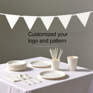 personalizzato festa di compleanno modello di decorazione festa usa e getta piatti di carta stoviglie e tazze Set - Product Image 3