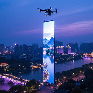 VividSky P25 จอแสดงผล LED แบบสองจอสำหรับติดตั้งบนอากาศยาน จอแสดงผลบนผ้าสำหรับเวทีโฆษณา ธงโฆษณา จอแสดงผลบนอากาศยานไร้คนขับ กันน้ำ - Product Image 3