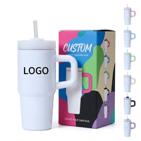 Mini-gobelet isotherme sous vide à double paroi en acier inoxydable 304 de 14 oz pour enfants, vierge pour sublimation, avec poignée et paille, idéal comme cadeau scolaire