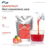 Jus concentré en purée pour la restauration, 1 kg x 12 sachets, carton de 10 saveurs pour cafés, bars à jus et restaurants