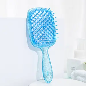 Factory Wholesale Hair Brush Multicoloured Bling Hair Brush Super Comfortable Plastic Hair Comb For Women Girl