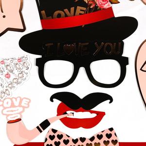 New style adult photo accessories art Diy printable TOTE Selfie PROPS Valentine kiss PROPS - Product Image 3