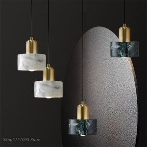 Lámparas colgantes de mármol nórdico con luz LED, lámpara colgante de una sola cabeza <span class=keywords><strong>para</strong></span> dormitorio, arte moderno y sencillo, decoración creativa <span class=keywords><strong>para</strong></span> comedor - Product Image 2