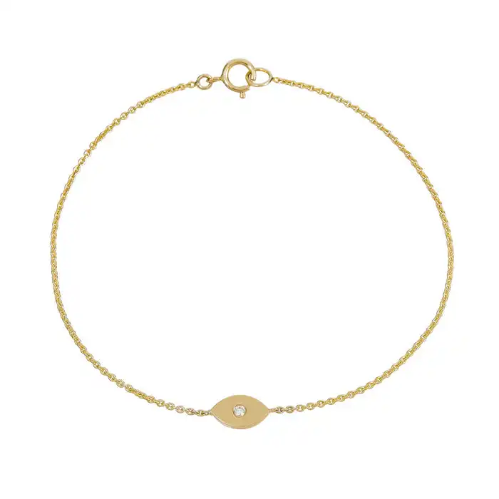 Duyizhao Simple Fashion able Jewelry Sterling Silber Gold Eye Anhänger Charm Halskette mit Diamond Choker Frauen Geschenk Custom