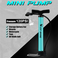 Fahrrad Ball Pump Inflator Boden mit Messgerät für Presta und Schrader Valves-120Psi