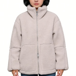 Veste d'hiver oversize en polaire zippée pour femme - Col montant avec poches - Tendance - Product Image 2