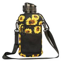 슬리브 및 뚜껑이있는 하프 갤런 2.2L 체육관 물병 BPA 프리 대형 물병 64oz 손잡이가있는 스포츠 물병 저그