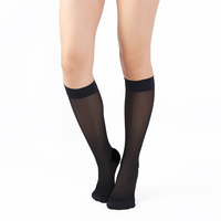 Bas de compression graduée à bout fermé, hauteur genou, 30-40 mmHg, pour hommes et femmes, anti-varices, fournisseur d'usine
