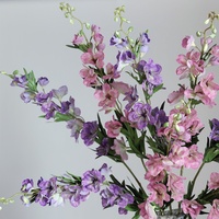 Fleurs artificielles de delphinium multicolores pour la décoration de mariage et de fête, fleurs artificielles réalistes, prix d'usine