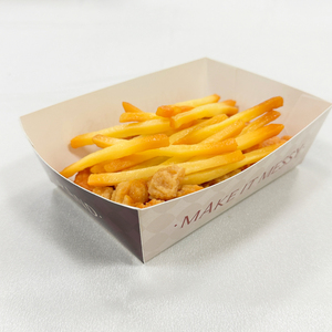 Caja de Papel Ecológica Desechable para Papas Fritas, Contenedor Grande Personalizado para Comida Asiática, Caja para Llevar Papas Fritas con Queso - Product Image 3