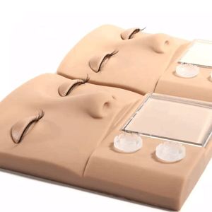 BY Practice Maniquí Cabeza de entrenamiento para Kit de extensión de pestañas Cabeza de práctica de silicona con párpados extraíbles - Product Image 5