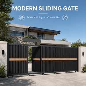 Puertas de Entrada de Seguridad Personalizadas de Alta Calidad <span class=keywords><strong>para</strong></span> Villas de Lujo, Puertas Abatibles de Entrada, Diseño de Puerta Principal de Aluminio Forjado - Product Image 1