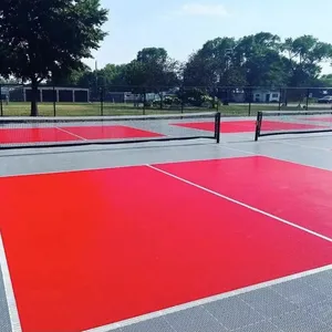 Modular tiles sports flooring moveable outdoor basketball badminton rubber court floor mat flooring tiles for sale
