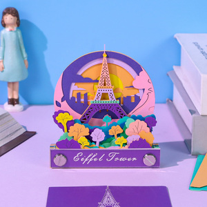 3D Memo Pad Custom Sticky Note <strong>Paper</strong> Notepad <strong>Eiffel</strong> <strong>Tower</strong> Desk Decoration Landmark Building Block Stationery Souvenir Gift Items - Product Image 3
